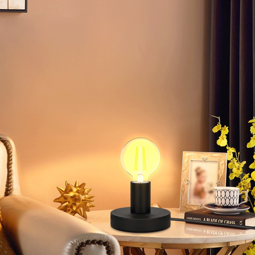Aigostar - Eπιτραπέζιο φωτιστικό 1xE27/60W/230V μαύρο