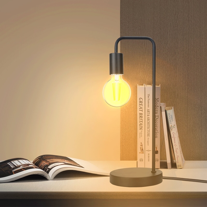 Aigostar - Eπιτραπέζιο φωτιστικό 1xE27/60W/230V μαύρο