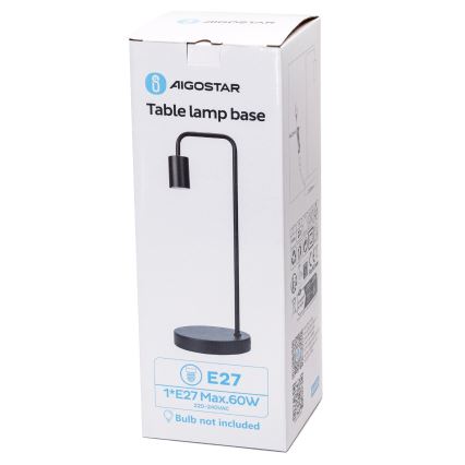 Aigostar - Eπιτραπέζιο φωτιστικό 1xE27/60W/230V μαύρο