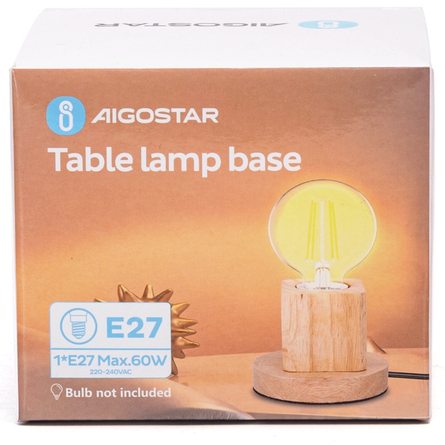 Aigostar - Eπιτραπέζιο φωτιστικό 1xE27/60W/230V μπεζ