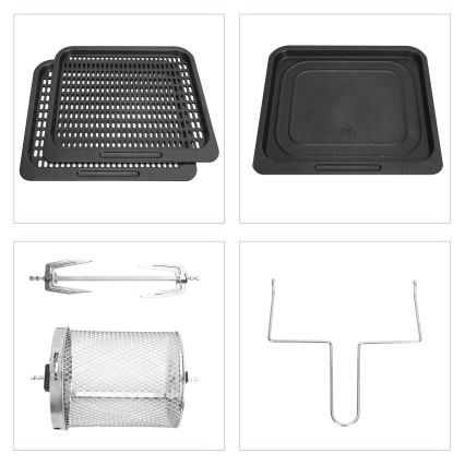 Aigostar - Φούρνος αέρα 1400W/230V 12L μαύρος