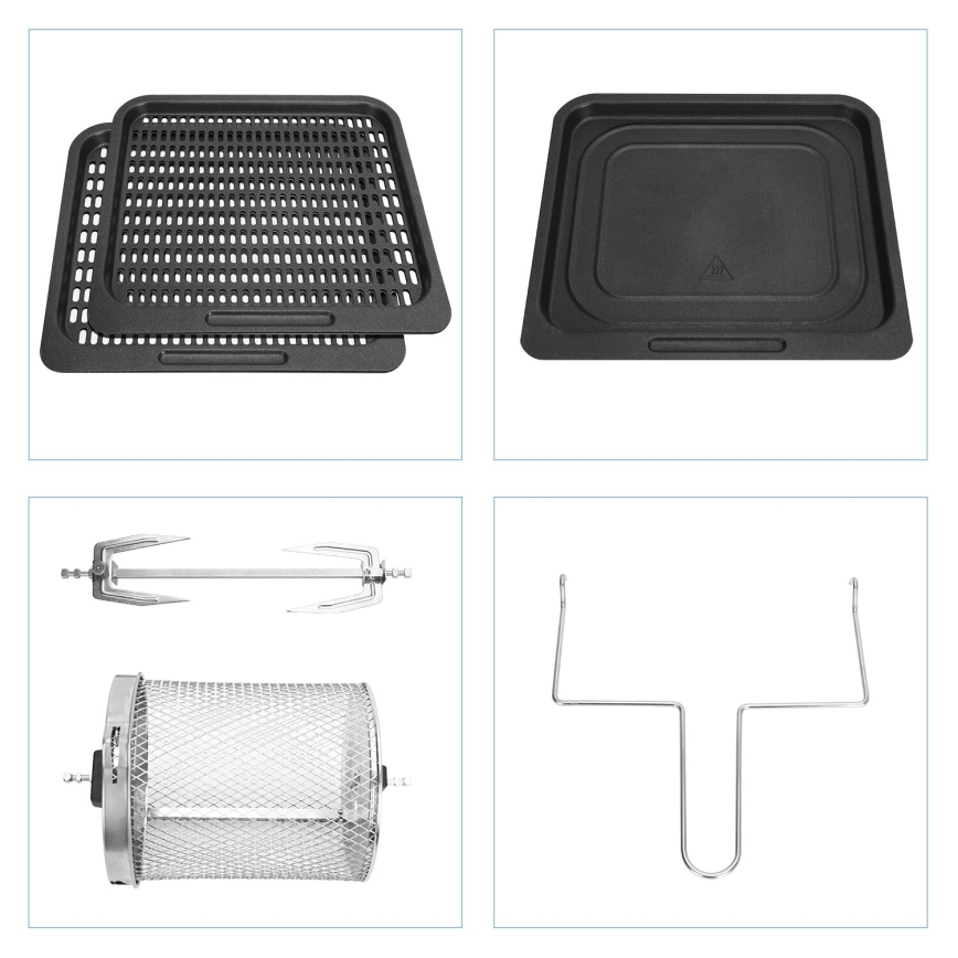 Aigostar - Φούρνος αέρα 1400W/230V 12L μαύρος