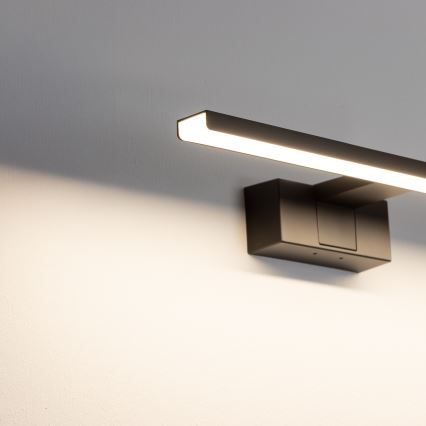 Aigostar - Φωτιστικό καθρέφτη μπάνιου LED/8W/230V 4000K 40 cm IP44 μαύρο