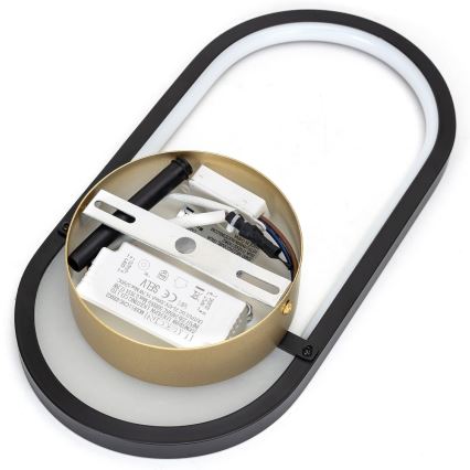 Aigostar - Φωτιστικό τοίχου LED LED/13,5W/230V 2700K μαύρο/χρυσαφί