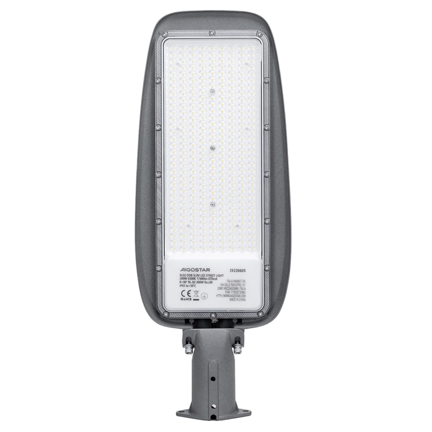 Aigostar - Φωτιστικό δρόμου SLIM LED/200W/230V 6500K IP65
