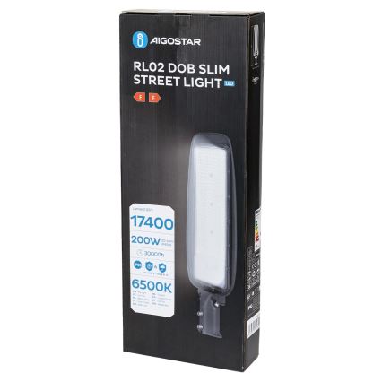 Aigostar - Φωτιστικό δρόμου SLIM LED/200W/230V 6500K IP65
