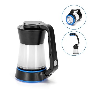 Aigostar - Φωτιστικό ντιμαριζόμενο LED camping 3σε1 LED/3xAA μαύρο/μπλε