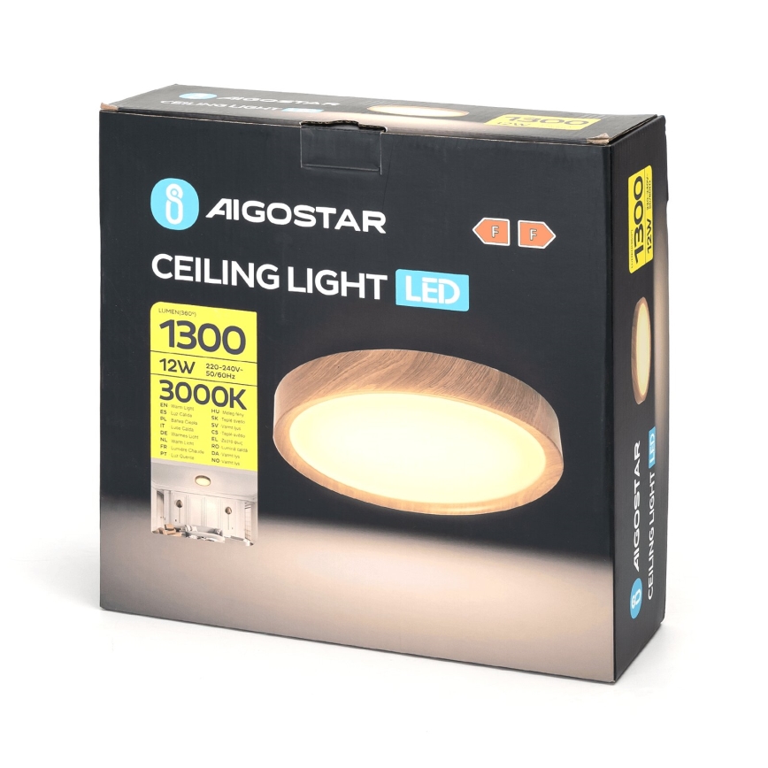 Aigostar - Φωτιστικό οροφής LED LED/12W/230V 3000K διάμετρος 26,3 cm