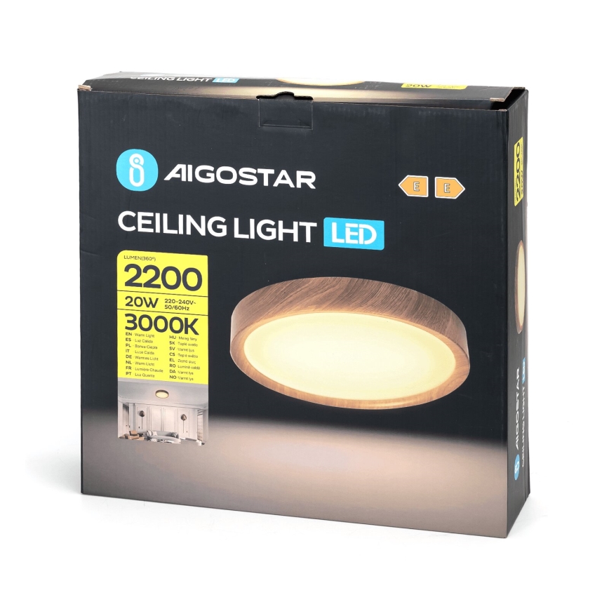 Aigostar - Φωτιστικό οροφής LED LED/20W/230V 3000K διάμετρος 33,7 cm