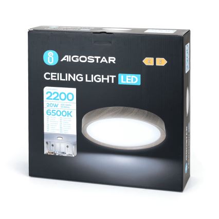 Aigostar - Φωτιστικό οροφής LED LED/20W/230V 6500K διάμετρος 33,7 cm
