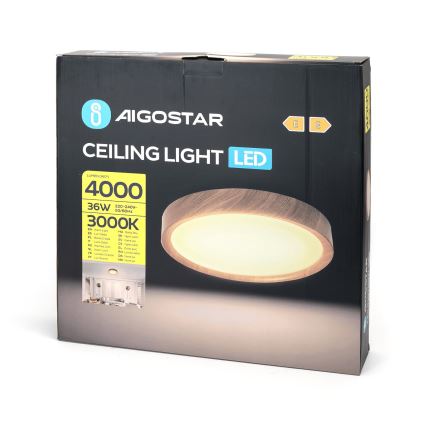 Aigostar - Φωτιστικό οροφής LED LED/36W/230V 3000K διάμετρος 48,1 cm