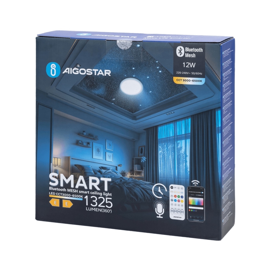 Aigostar - Φωτιστικό οροφής μπάνιου dimming LED MESH Smart LED/12W/230V 3000-6500K IP44 + τηλεχειριστήριο