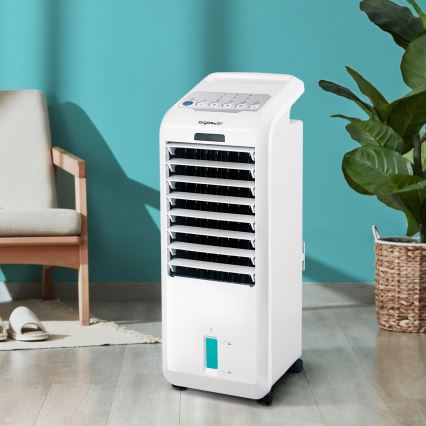 Aigostar - Φορητό κλιματιστικό air cooler 55W/230V λευκό + τηλεχειριστήριο