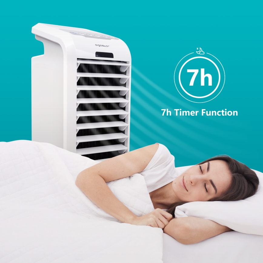 Aigostar - Φορητό κλιματιστικό air cooler 55W/230V λευκό + τηλεχειριστήριο