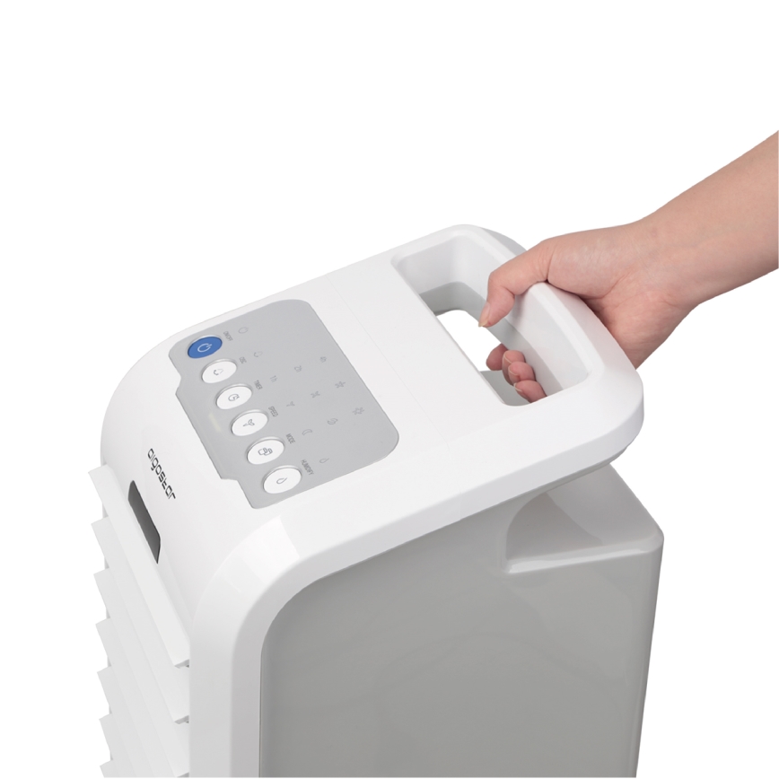 Aigostar - Φορητό κλιματιστικό air cooler 55W/230V λευκό + τηλεχειριστήριο