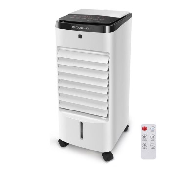 Aigostar - Φορητό κλιματιστικό air cooler 60W/230V λευκό/μαύρο + τηλεχειριστήριο