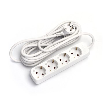 Aigostar - Καλώδιο προέκτασης 4Z Type F 1,5m λευκό SCHUKO