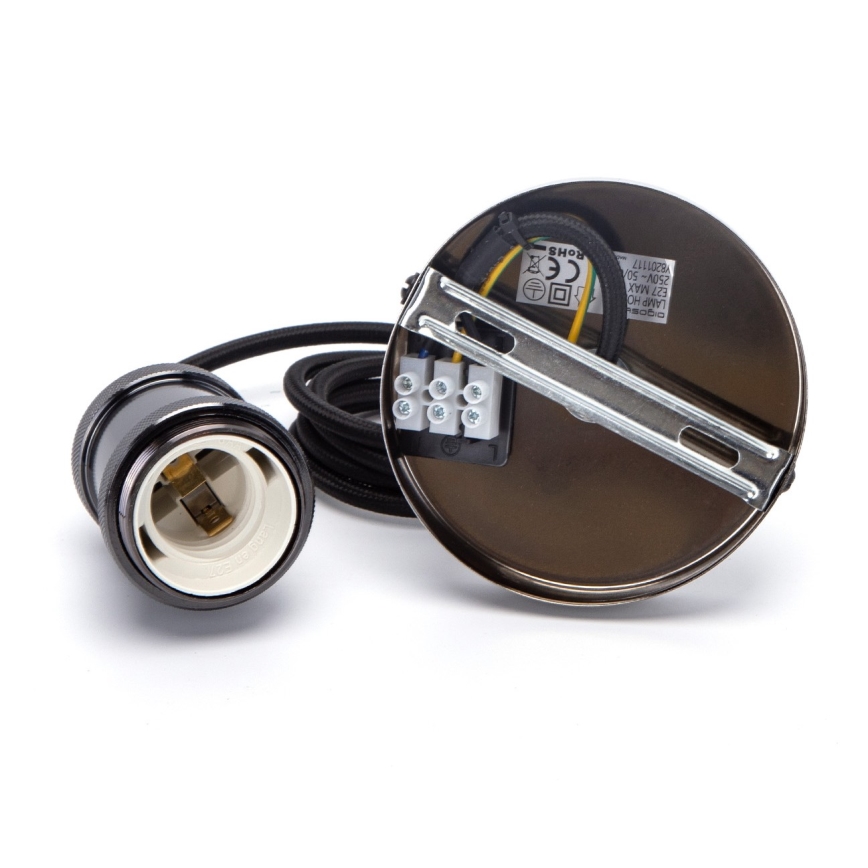 Aigostar - Καλώδιο τροφοδοσίας 1xE27/60W/230V ανθρακί