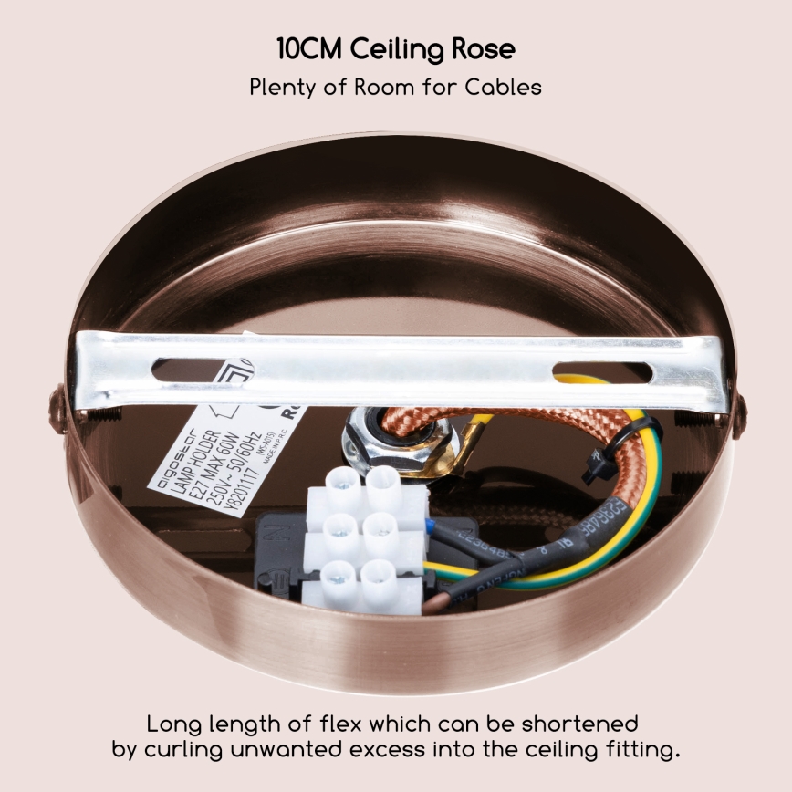 Aigostar - Καλώδιο τροφοδοσίας 1xE27/60W/230V από χαλκό