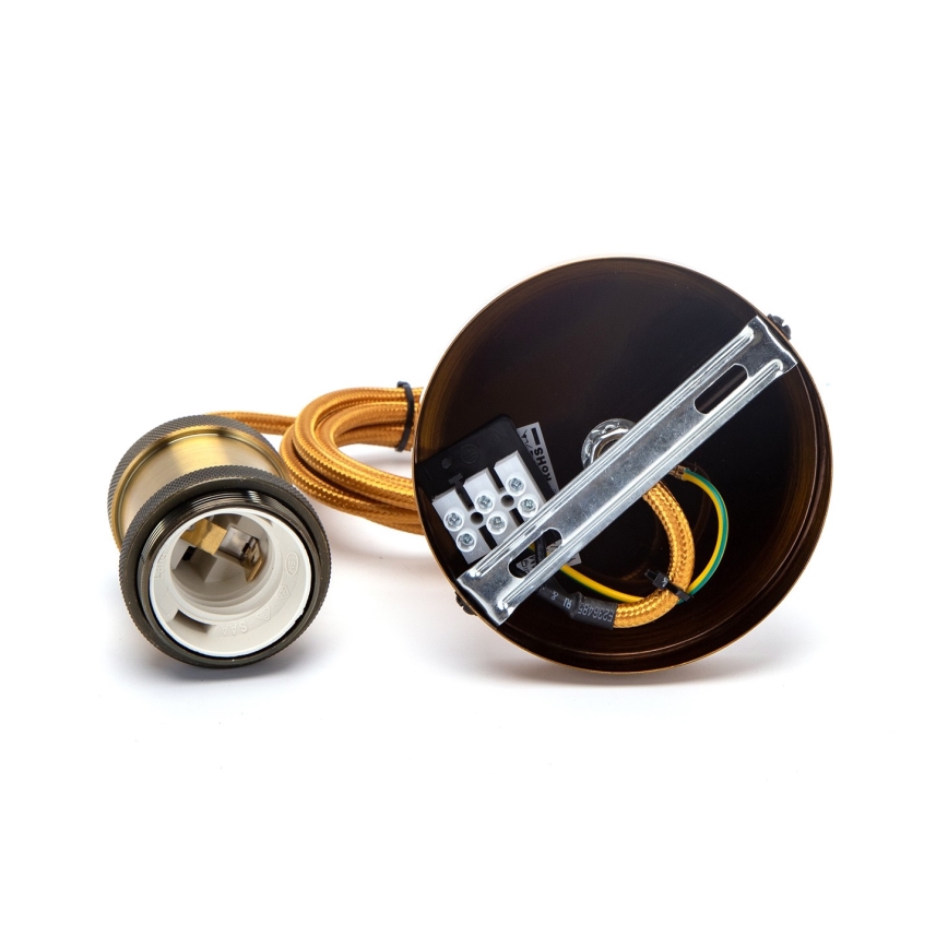 Aigostar - Καλώδιο τροφοδοσίας 1xE27/60W/230V χρυσό