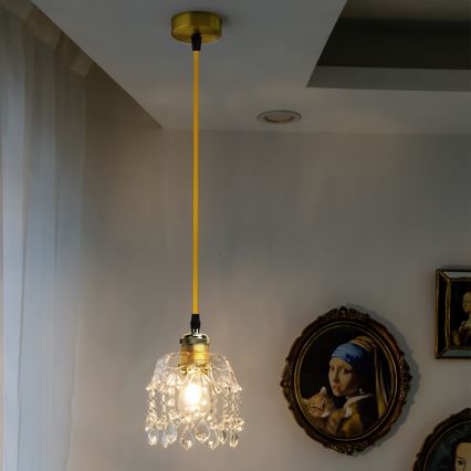 Aigostar - Καλώδιο τροφοδοσίας 1xE27/60W/230V χρυσό