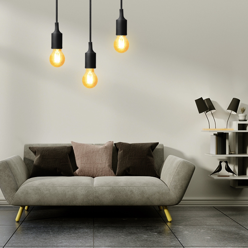 Aigostar - Καλώδιο τροφοδοσίας 1xE27/60W/250V μαύρο