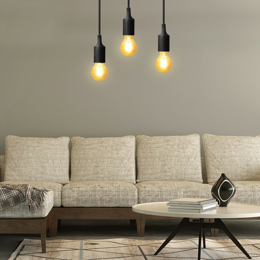 Aigostar - Καλώδιο τροφοδοσίας 1xE27/60W/250V μαύρο