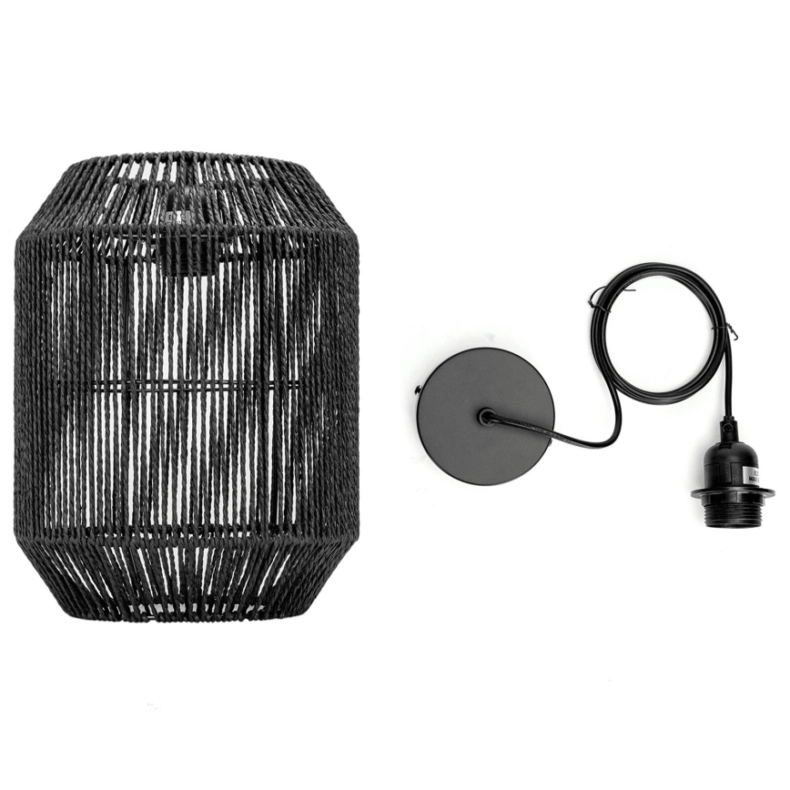 Aigostar - Κρεμαστό φωτιστικό με καλώδιο, 1xE27/60W/230V, μαύρο, διάμ. 23 εκ.