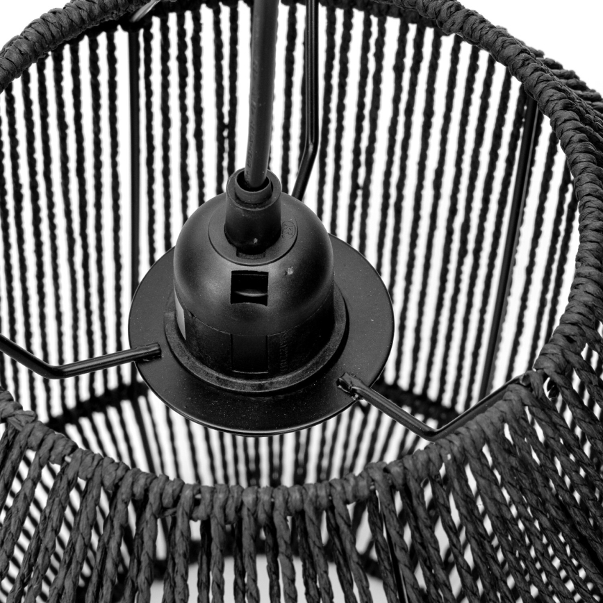 Aigostar - Κρεμαστό φωτιστικό με καλώδιο, 1xE27/60W/230V, μαύρο, διάμ. 23 εκ.