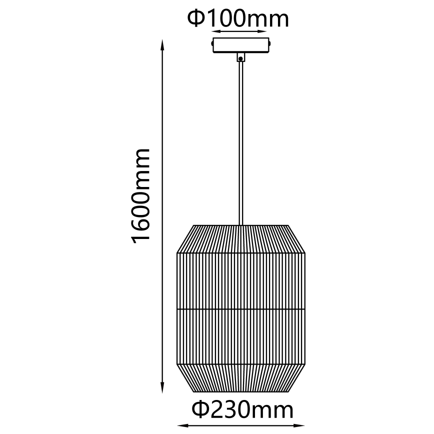 Aigostar - Κρεμαστό φωτιστικό με καλώδιο, 1xE27/60W/230V, μαύρο, διάμ. 23 εκ.