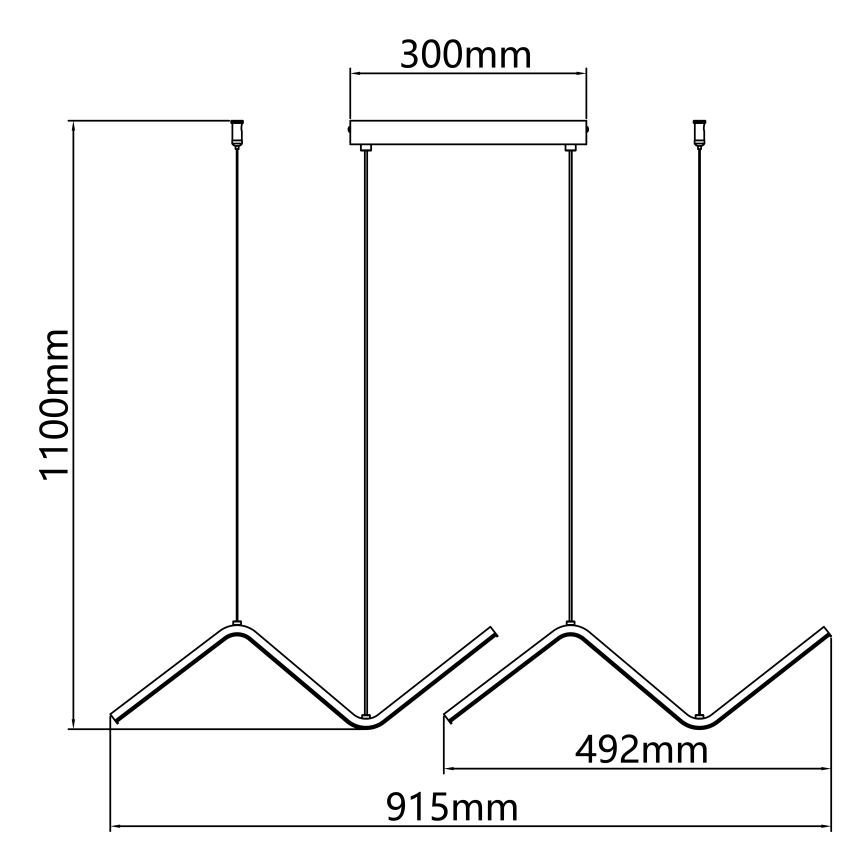 Aigostar -  Κρεμαστό φωτιστικό οροφής LED LED/23W/230V 2700K