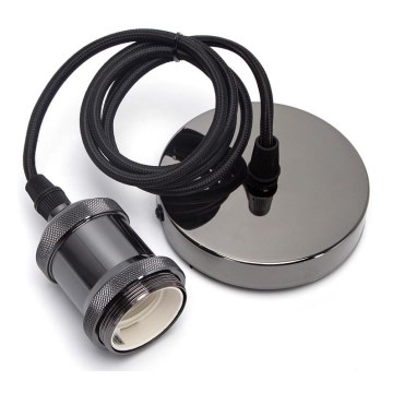 Aigostar - Καλώδιο τροφοδοσίας 1xE27/60W/230V ανθρακί
