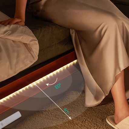 Aigostar - Ρυθμιζόμενη λωρίδα LED με αισθητήρα 1μ LED/2W/4xAAA 3000K IP65