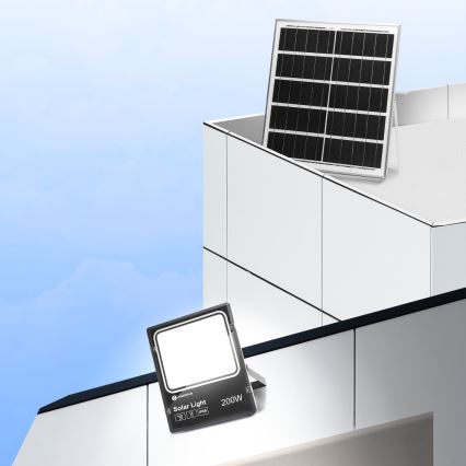 Aigostar - LED ρυθμιζόμενος ηλιακός προβολέας LED/200W/3,2V IP66 15000 mAh + τηλεχειριστήριο