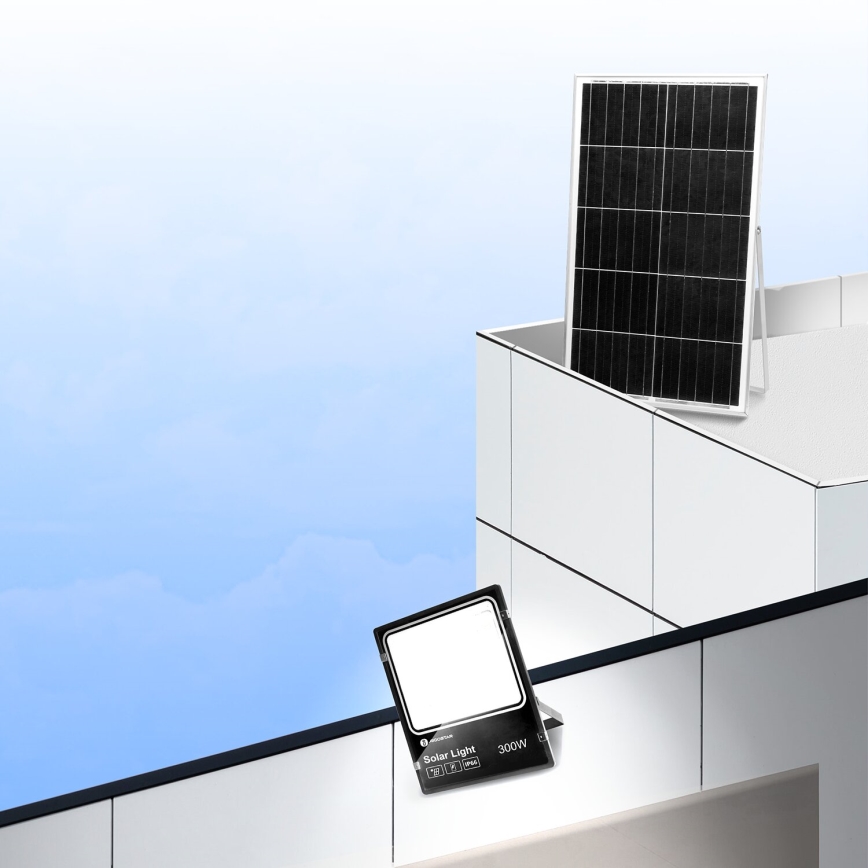 Aigostar - LED ρυθμιζόμενος ηλιακός προβολέας LED/300W/3,2V IP66 25000 mAh + τηλεχειριστήριο