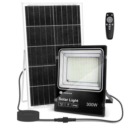 Aigostar - LED ρυθμιζόμενος ηλιακός προβολέας LED/300W/3,2V IP66 25000 mAh + τηλεχειριστήριο