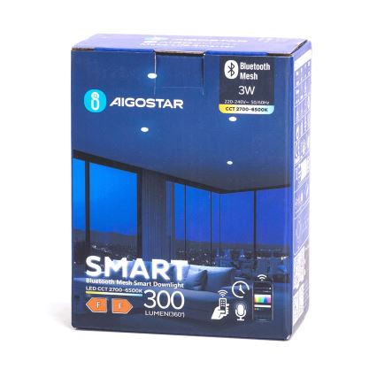 Aigostar - LED Ρυθμιζόμενο φωτιστικό οροφής MESH LED/3W/230V 2700-6500K λευκό