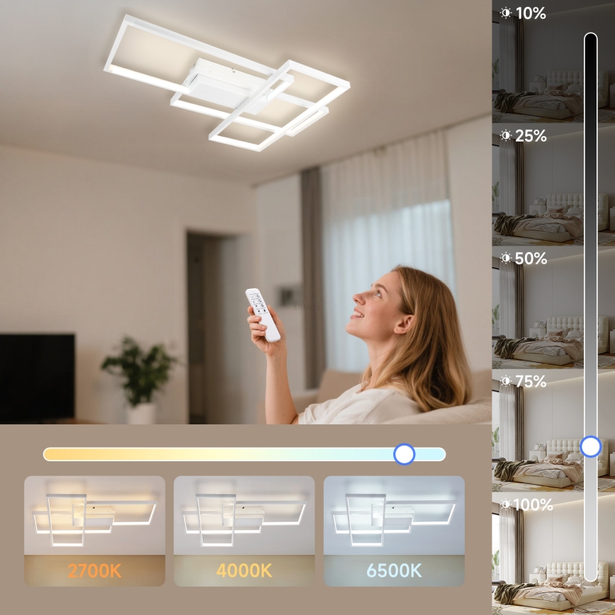Aigostar - LED Dimmable φωτιστικό οροφής LED/38W/230V 2700-6500K + τηλεχειριστήριο