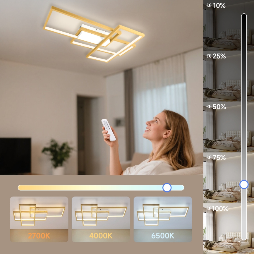 Aigostar - LED Dimmable φωτιστικό οροφής LED/38W/230V 2700-6500K + τηλεχειριστήριο