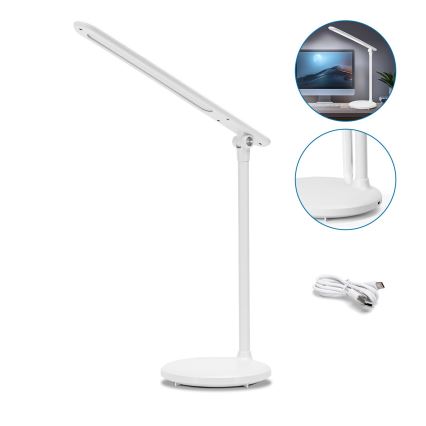 Aigostar - LED Dimmable επαναφορτιζόμενο επιτραπέζιο φωτιστικό αφής LED/3W/5V 2700/4000/6500K 1800 mAh