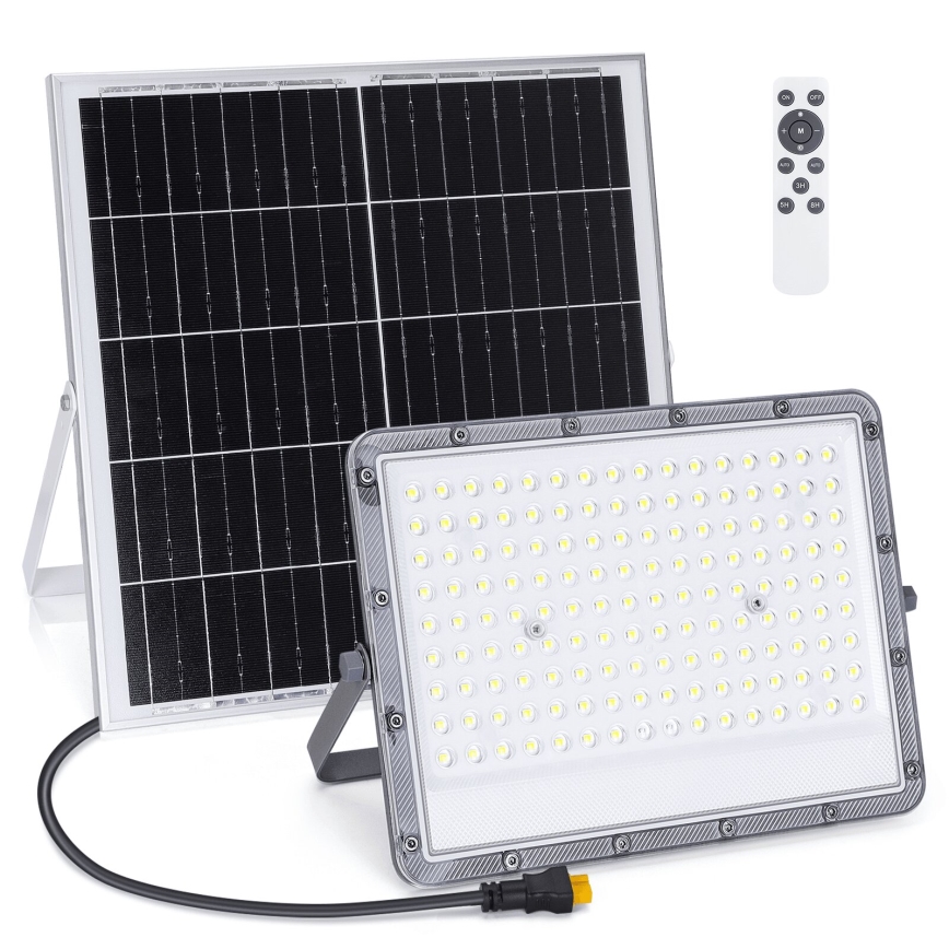Aigostar - LED Dimmable ηλιακός προβολέας LED/200W/3,2V IP65 + τηλεχειριστήριο