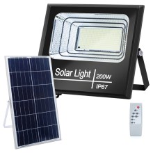 Aigostar - LED Dimmable ηλιακός προβολέας LED/200W/3,2V IP67 + RC