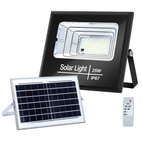 Aigostar - LED Dimmable ηλιακός προβολέας LED/25W/3,2V IP67 + τηλεχειριστήριο