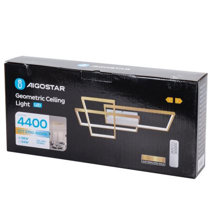 Aigostar - LED Dimmable φωτιστικό οροφής LED/38W/230V 2700-6500K + τηλεχειριστήριο
