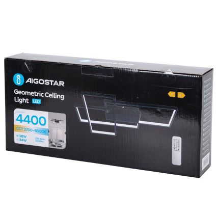 Aigostar - LED Dimmable φωτιστικό οροφής LED/38W/230V 2700-6500K + τηλεχειριστήριο