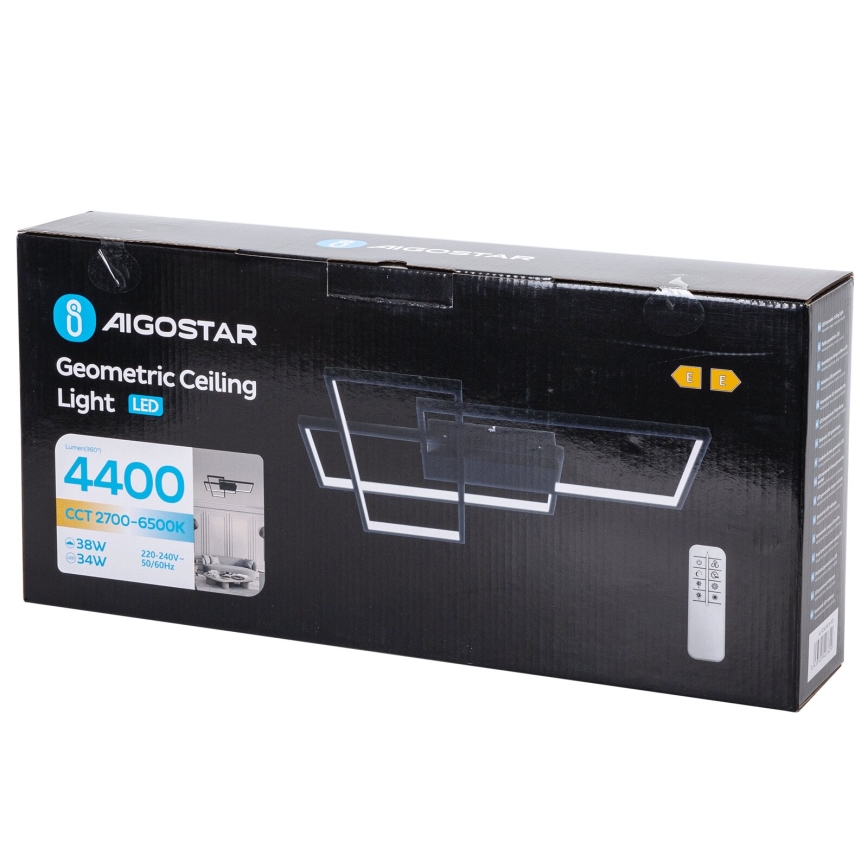 Aigostar - LED Dimmable φωτιστικό οροφής LED/38W/230V 2700-6500K + τηλεχειριστήριο