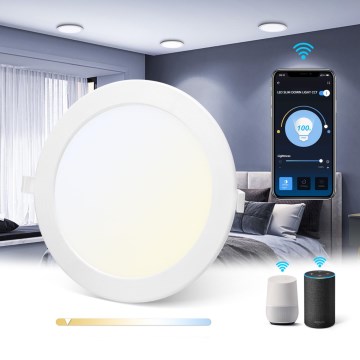 Aigostar - LED Dimmable χωνευτό φωτιστικό 18W/230V δ. 22 cm Wi-Fi