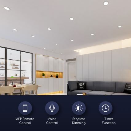 Aigostar - LED Dimmable χωνευτό φωτιστικό 18W/230V δ. 22 cm Wi-Fi