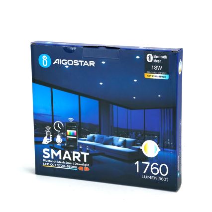 Aigostar - LED Dimmable χωνευτό φωτιστικό MESH LED/18W/230V 2700-6500K διάμετρος 23 cm