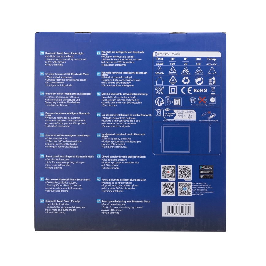 Aigostar - LED Dimmable χωνευτό φωτιστικό πάνελ MESH LED/36W/230V 2700-6500K 60x60 cm